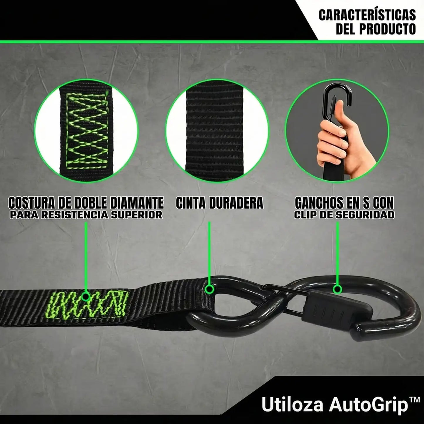 Utiloza_AutoGrip™ Strap ( 1 Pack = 2 Straps )
